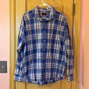 UNTUCKit Blue and White Plaid Casual Shirt size xl